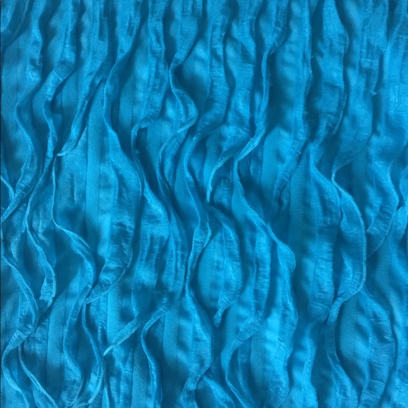 MoonRiver Blue ruffled dress w/ sequins &rosettes - Picture 4 of 6